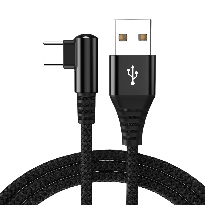 

Faveo Wholesale 1m/2m USB Cable Durable 90 degree gaming charging cable Micro Usb Type C Charger usb data cable for iPhone