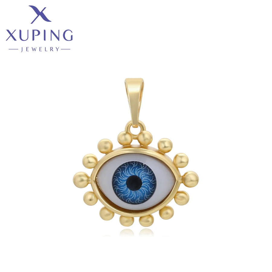 

X000693985 XuPing jewelry fashion Elegant Simple pendant 14K gold color eye-shape Neutral pendant