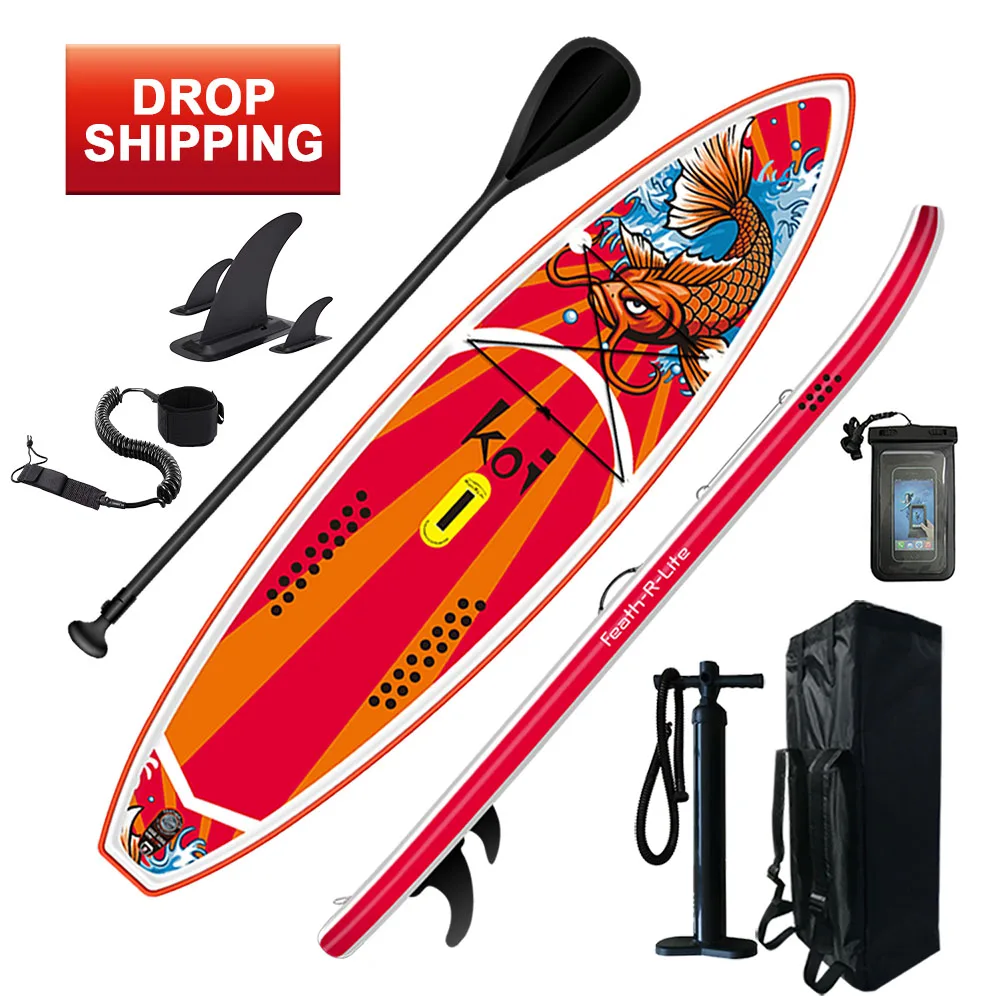 

FUNWATER drop shipping sup paddle board inflatable surfboard sup paddle surf, Red
