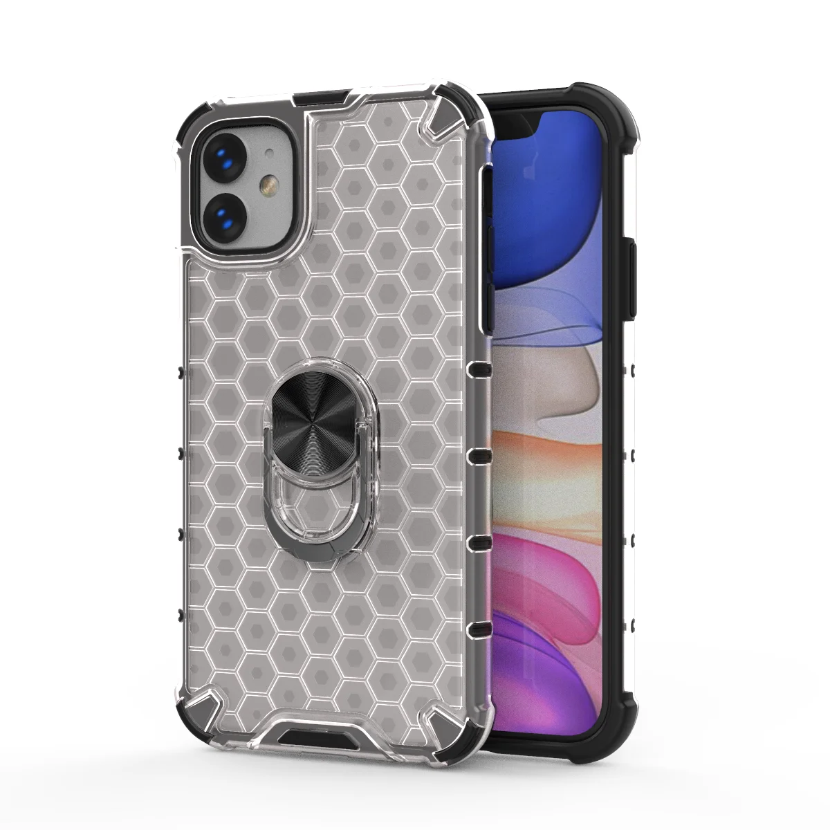 

Honeycomb Ring Hold Kickstand Shockproof Armor Bumper Phone Case For Samsung Galaxy A31 Back Cover, 5 colors