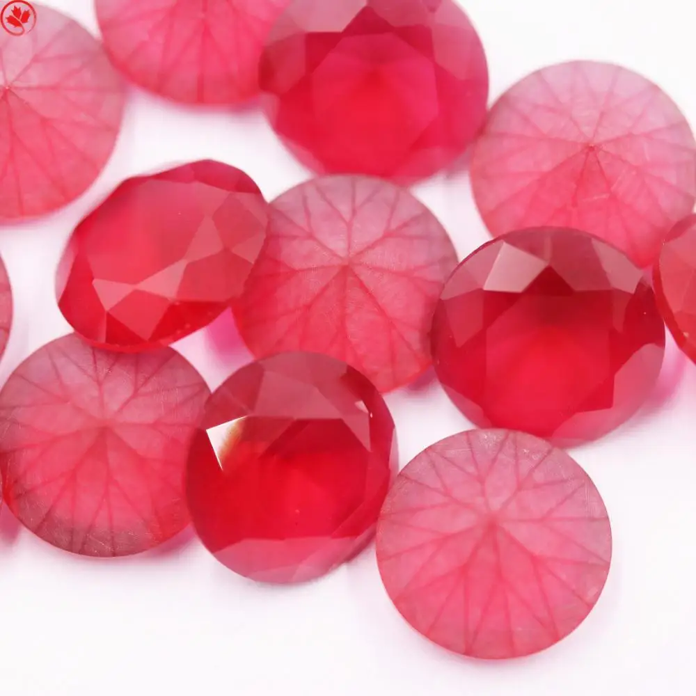 

Synthetic Glass Gemstone Loose Stone Color Round Shape 2mm-8mm Crystal Gems
