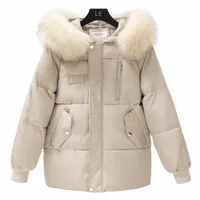 

Russian Puffer Jassen Dames Duck Down Parka Women Jacket Winter Coat With Fur Hood
