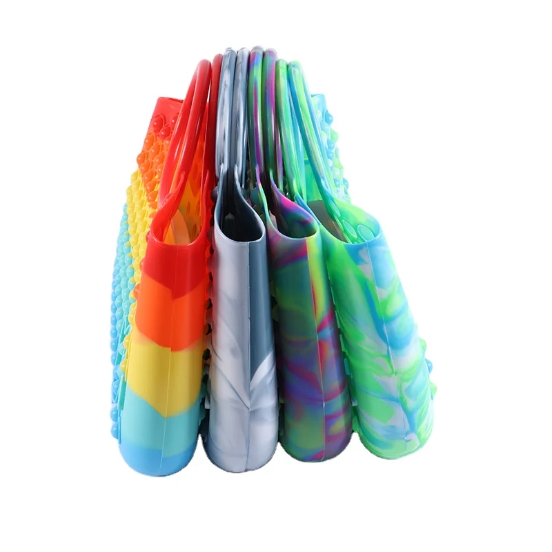 

Reusable Bubble Pencil Food Grade Silicon Bags Popping Bubbles Sensory New Set Rainbow Push Pop Fidget Toy Bag