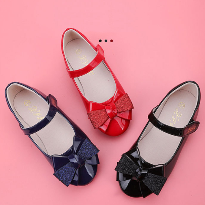 

round toe bow solid toddler spring summer princess shoes for girls