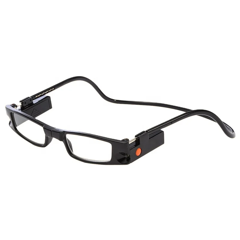 

Reading Glasses with Light Bright LED portable Durable Using Adjustable Magnetic Reading Presbyopic Glasses Diopter Magnifier, Balck