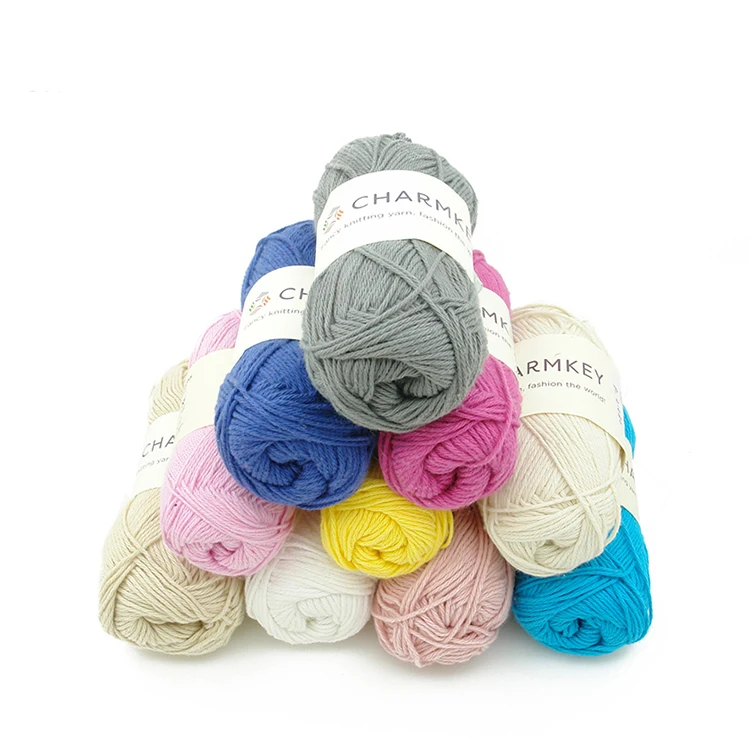 Charmkey 100 Cotton Yarn Price Manufactures For Hand Knitting Yarn 