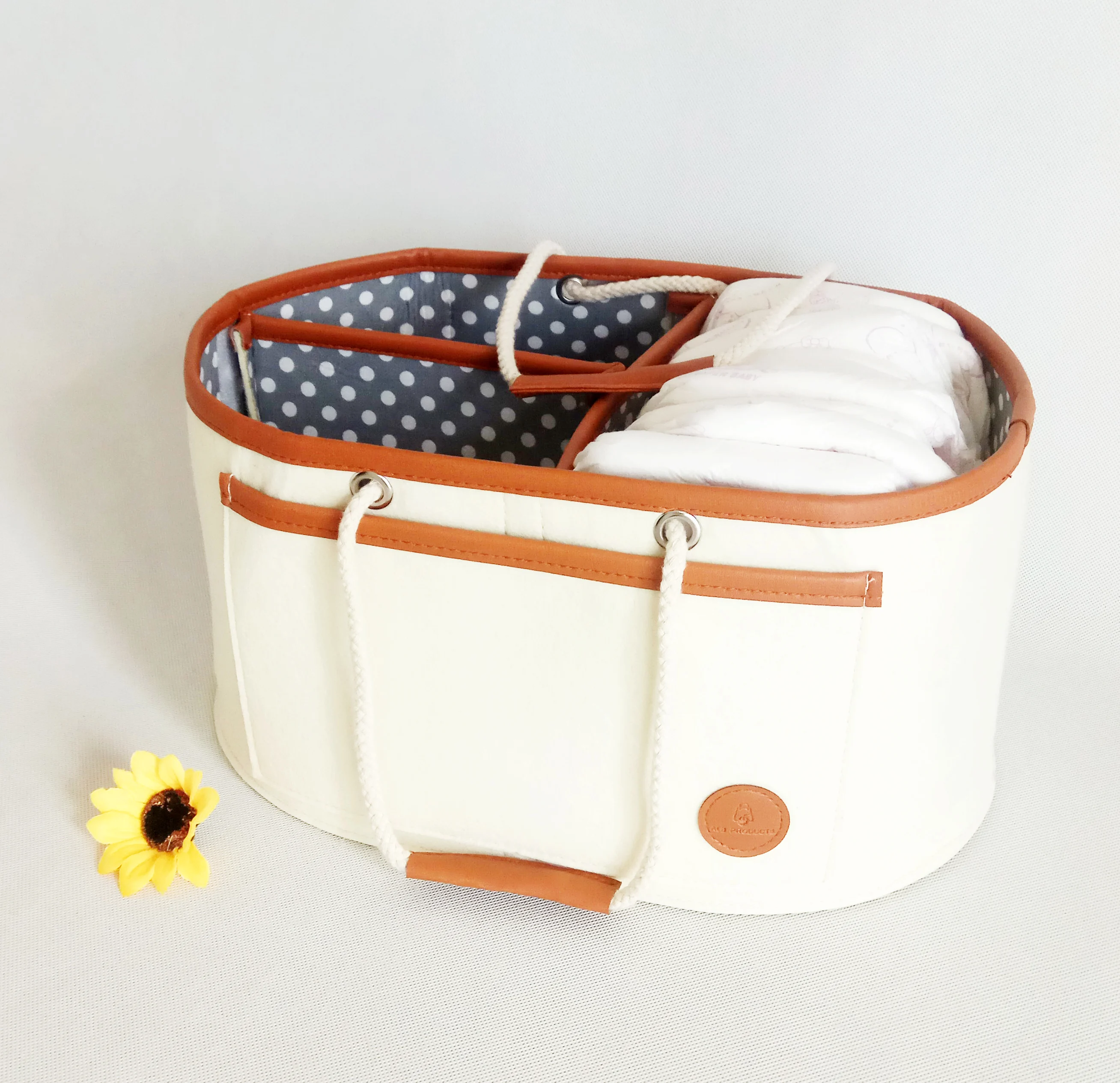 

NEWLY DESIGNED SIZE HIGH QUALITY HANDLES Perfectly sized 15" x 10" x 7" large enough diaper bag