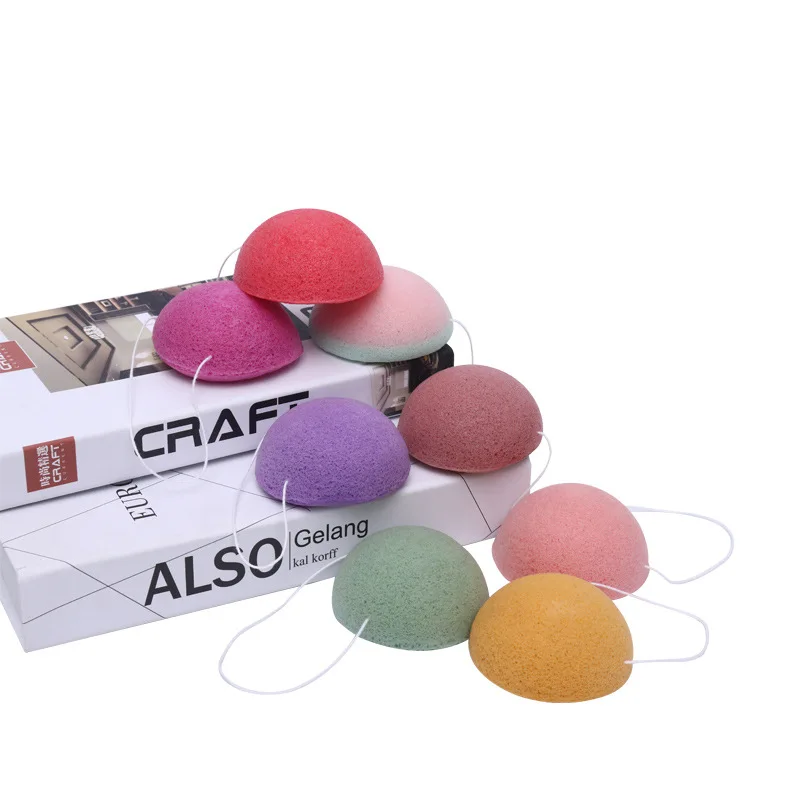 

100% Natural Eco-friendly Facial cleaning Konjac Sponge Cosmetic Puff Powder Beauty Makeup Sponge