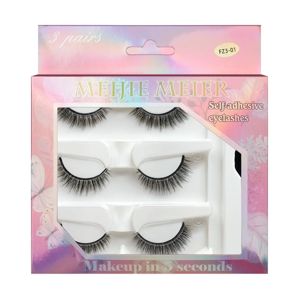 

Reusable False Eyelashes Water-Activated Self-Adhesive Eyelashes Without Glue Beauty Makeup Eyelash Extension 3d Lashes