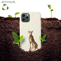 

100% bio-degradable eco friendly personalized wheat straw printing cellphone mobile phone covers case for iphone 11 pro x xs max