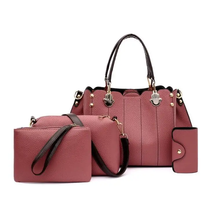 

yiwu pu bags manufacturer Fashion Crocodile Leather Handbag Women Bags Sets 4pcs Ladies Handbags