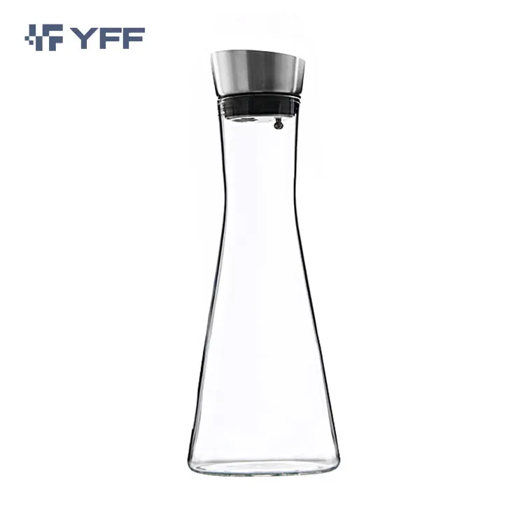 

Borosilicate Glass Pitcher with Lid, Water Carafe Jug for Hot/Cold Water, Ice Tea and Juice Beverage, Transparent