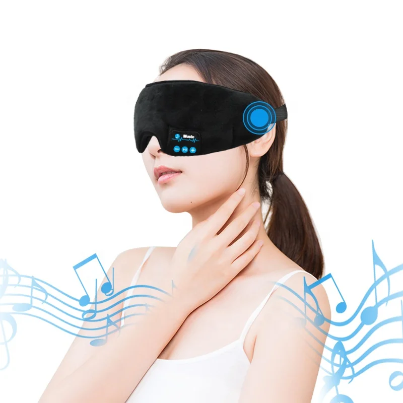 

Hot Sale Custom Upgrade Fashion Washable Soft 5.0 Blue Tooth Music Stereo Headphone Travel Sleep Eye Mask Cover for sleeping