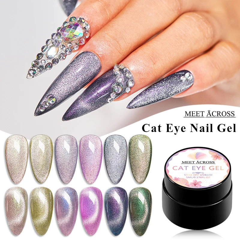 

9d Magnetic Nail 10d Diamond Uv Magnet Eyes Private Label 3d Gold Red White Crystal Color Cat Eye Gel Polish, 6 colors