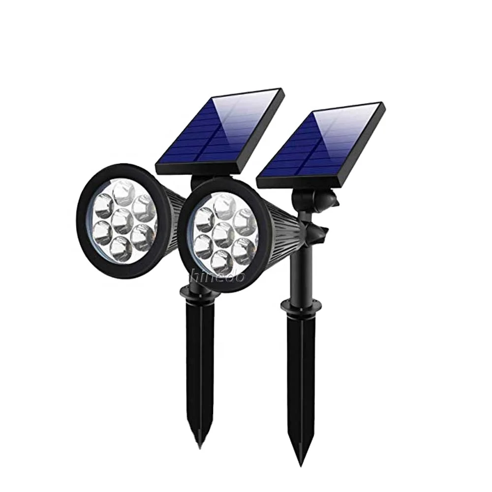 LED Solar Garden Light Spotlight Auto  Outdoor Solar Lights for Yard Patio Lawn Lighting Waterproof 2PCS