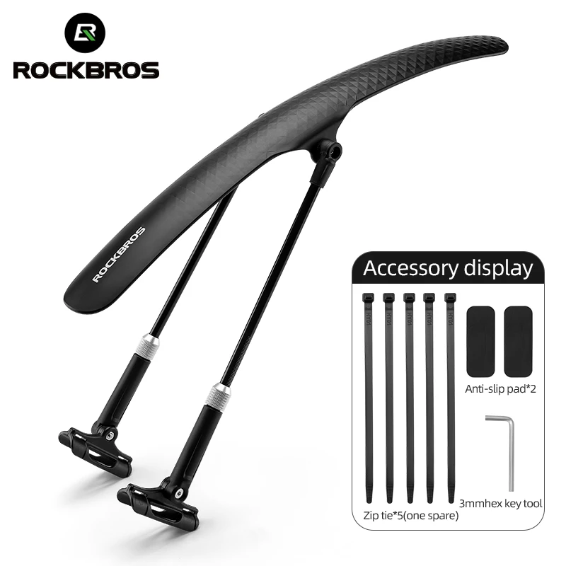 

ROCKBROS Bike Rear Fenders Bicycle Mudguard Plastic Adjustable Cycle Mudguard Bicycle Mountain Bike Mudguard