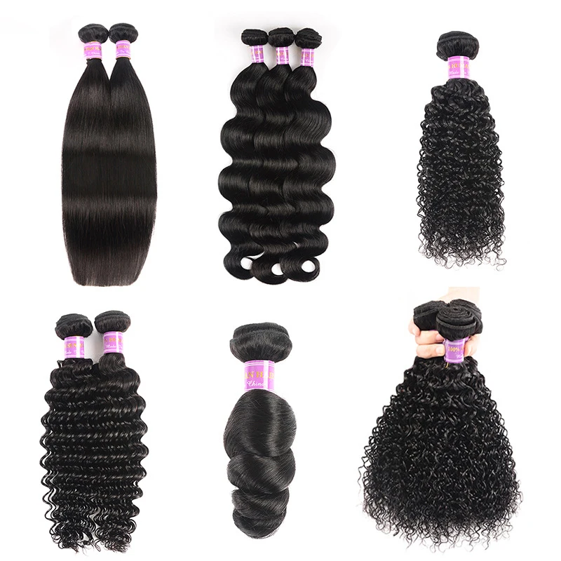 

Unprocessed Virgin Natural Straight Wavy Hair Vendors Cuticle Aligned Raw Human Hair, Natural colors