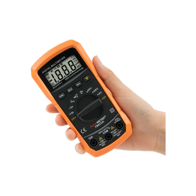 PM8233D LCD Display Diode Ammeter Voltage Tester for School Laboratory Factory and Other Social Fields S28esong Auto Ranging Digital Multimeter 