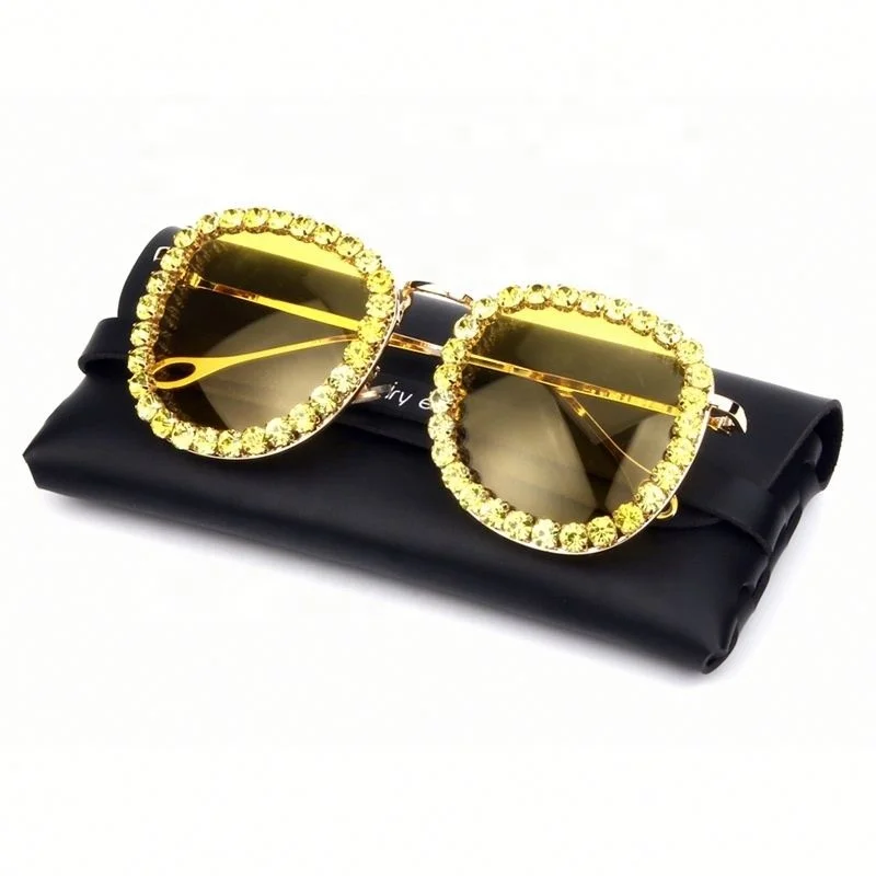 

Fashion Shades Women Diamond Frame Sun Glasses Crystal Rhinestone Sunglasses in Stock, Colors