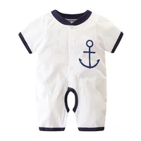 

Newborn baby summer clothes cotton jumpsuit thin short sleeve newborn baby romper