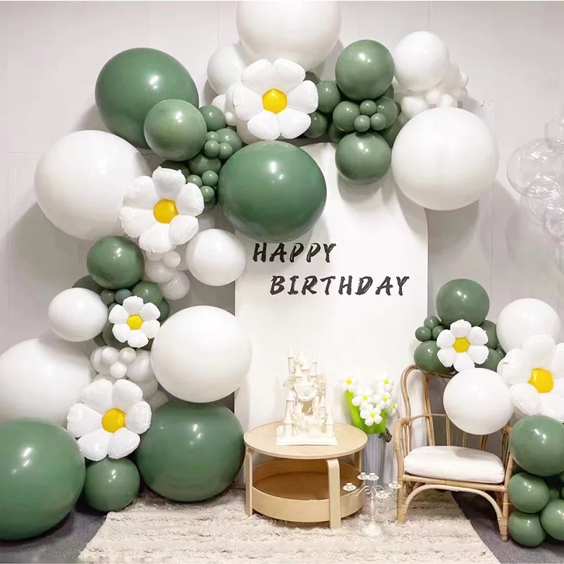 

New Bean green latex Balloon Set Birthday party graduation ceremony opening first anniversary wedding party Balloon garland