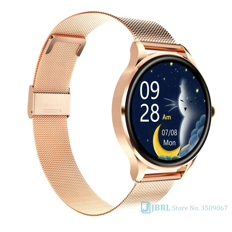 

New Smartwatch Women Smart Watch Steel Bracelet Heart Rate Fitness Tracker Clock Music Control Waterproof Wrist Watch