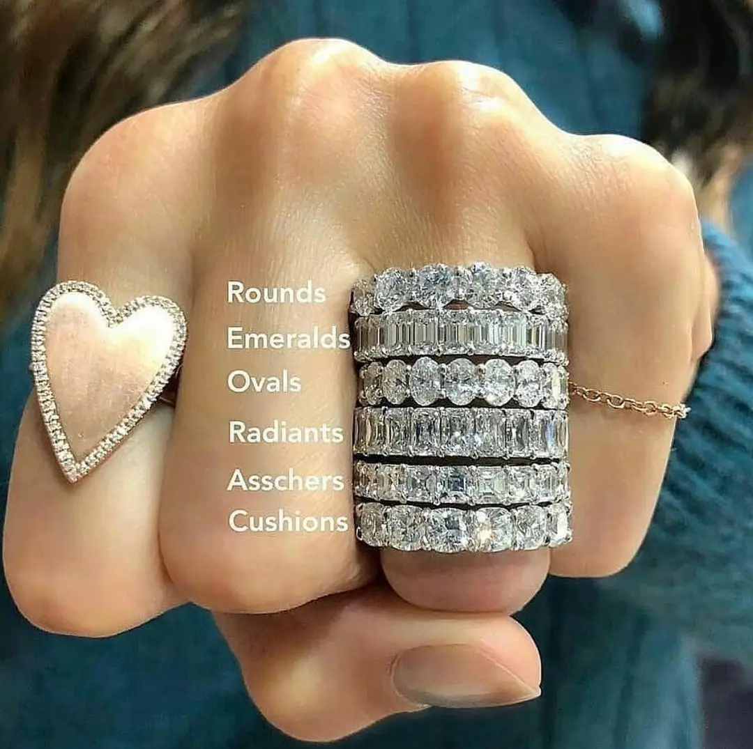 

Flynee Iced Out Cubic Zirconia Band Ring Wedding 925 Sterling Silver Bling Wedding Diamond Rings For Women, White