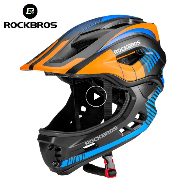 

ROCKBROS Custom Bike Helmet Children's Bike Helmets Colorful Skating Cycling Full Face Helmet For Bike, Black/purple/blue/orange