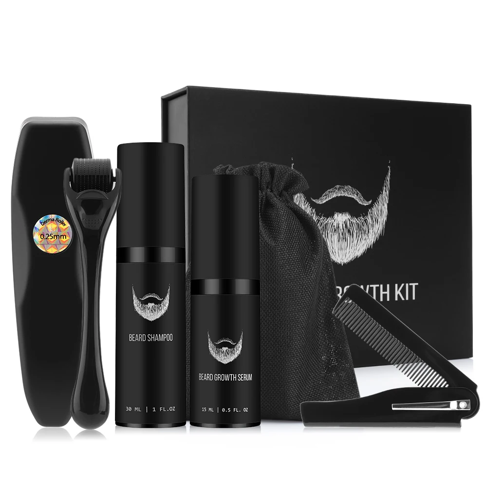 

Men beard care grooming kit private label beard oil set mens beard growth kit