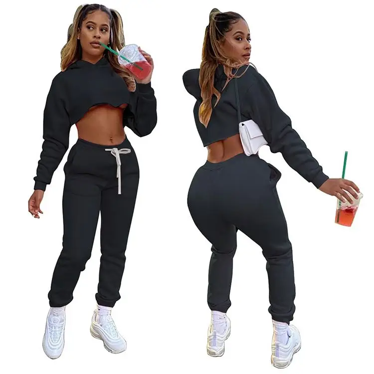 

Wholesale New Trendy Women Clothing Hoodie And Pants Set Women Womens 2 Piece Tracksuit, Picture shown