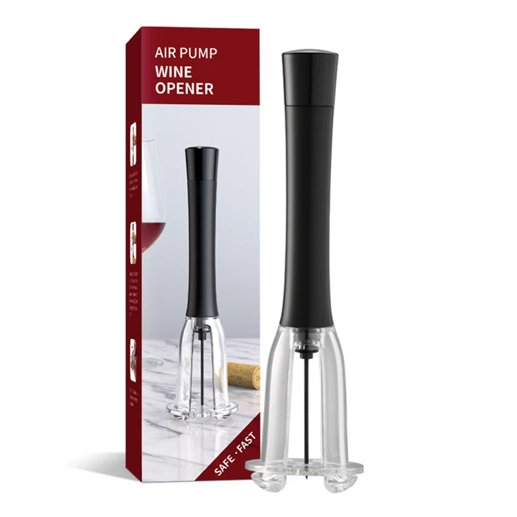 

Best Seller Fashionable bottle opener wine air pump Custom airpump Wine Bottle Opener, Black