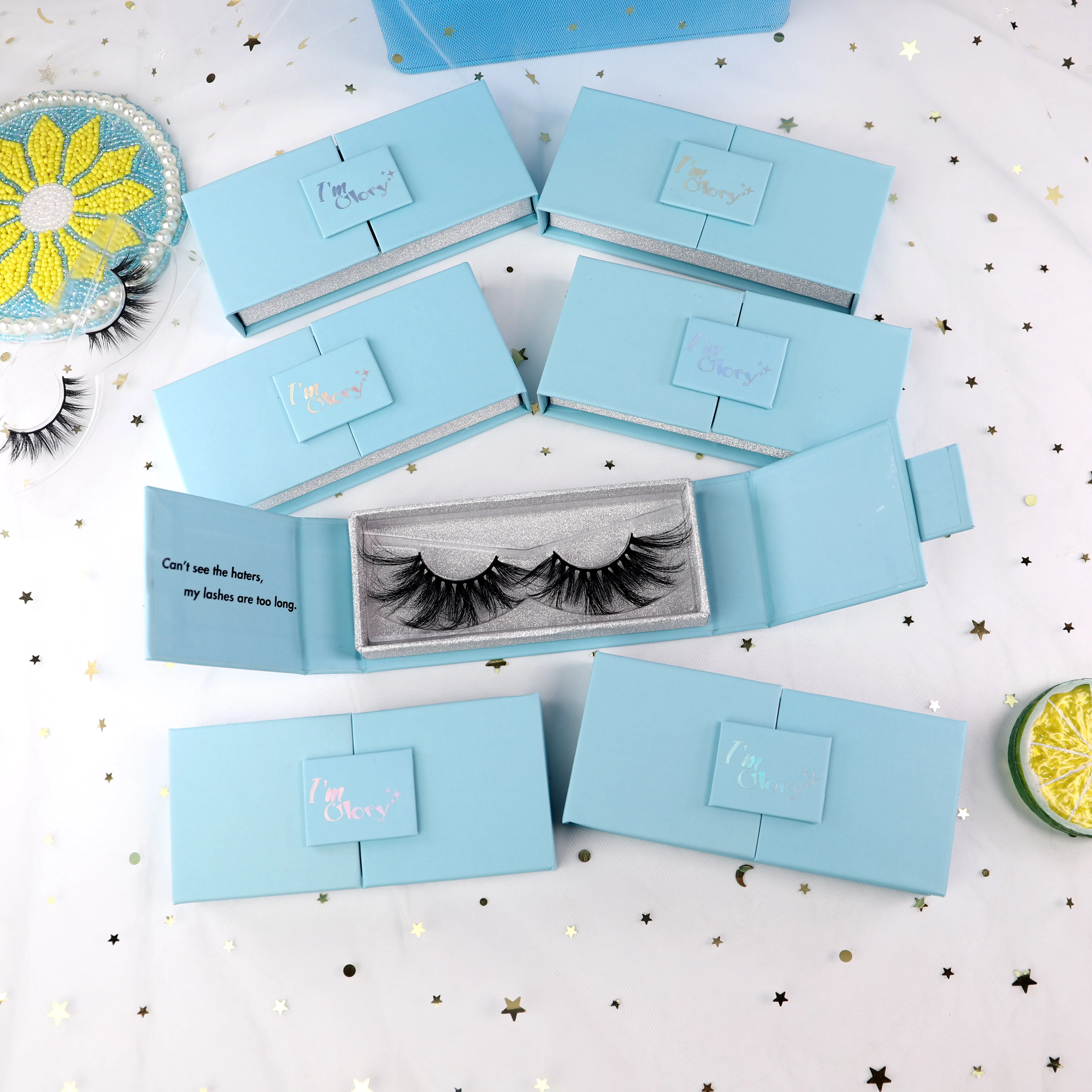 

Wholesale cruelty free 3d mink eyelashes private label custom eyelash packaging