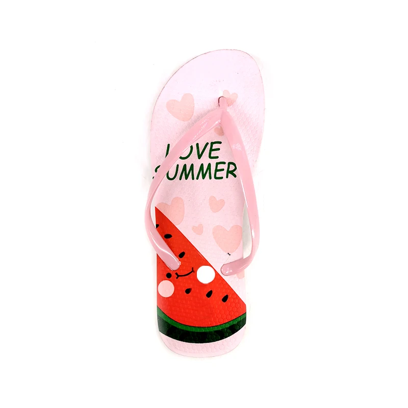 

New Design Hot Sale Printing Watermelon Cute flip flops High Quality Cheap Wholesale Beach Hot Sale Colorful oem custom slipper