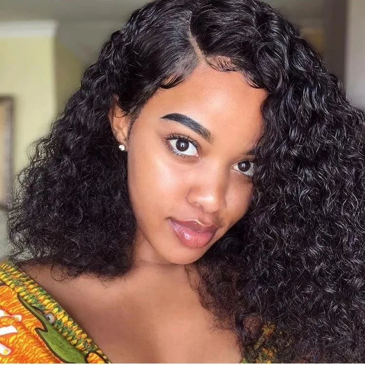 

Factory Price Hot Sale Virgin Hair Raw Unprocessed Deep Wave 4x4 Lace Front Closure Brazilian Human Hair Wigs For Black Women