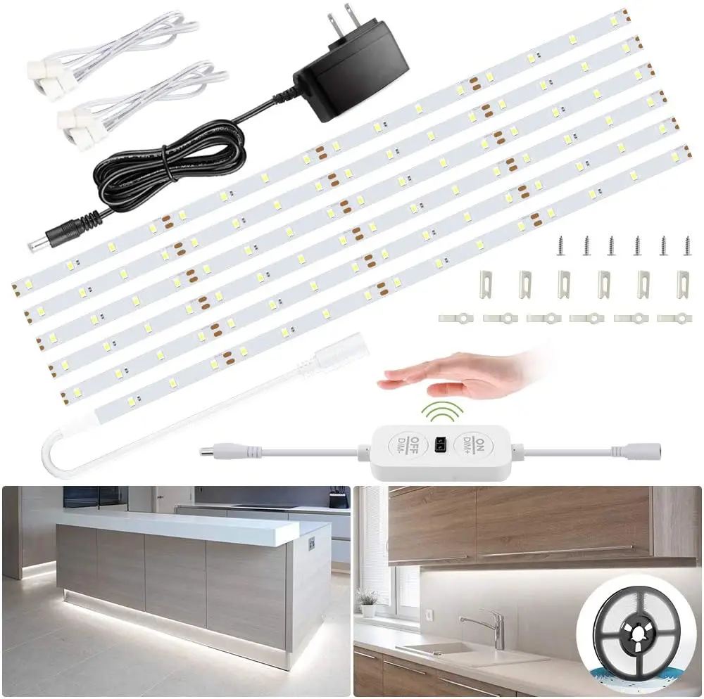 20FT LED Under Cabinet  Lighting Kit,Hand Wave Strip Light Activated Under Counter Lights for Kitchen Cabinet