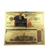 High quality Antique Plated Realistic Donald Trump Antique 24K Gold Plated Dollars Decoration Banknotes Gold Foil Bill