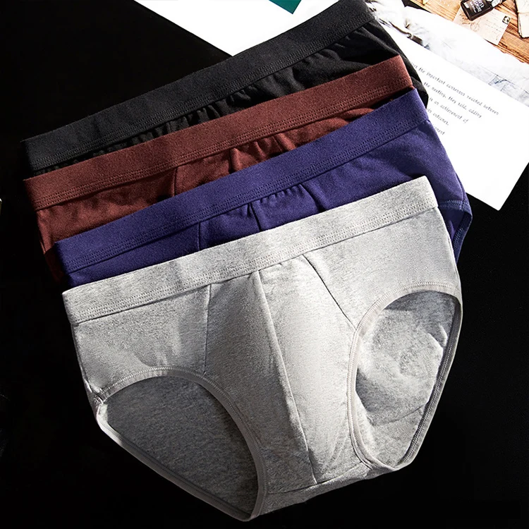 Cotton Men's Triangle Briefs Soft Sterile Large Size Men's Underwear ...