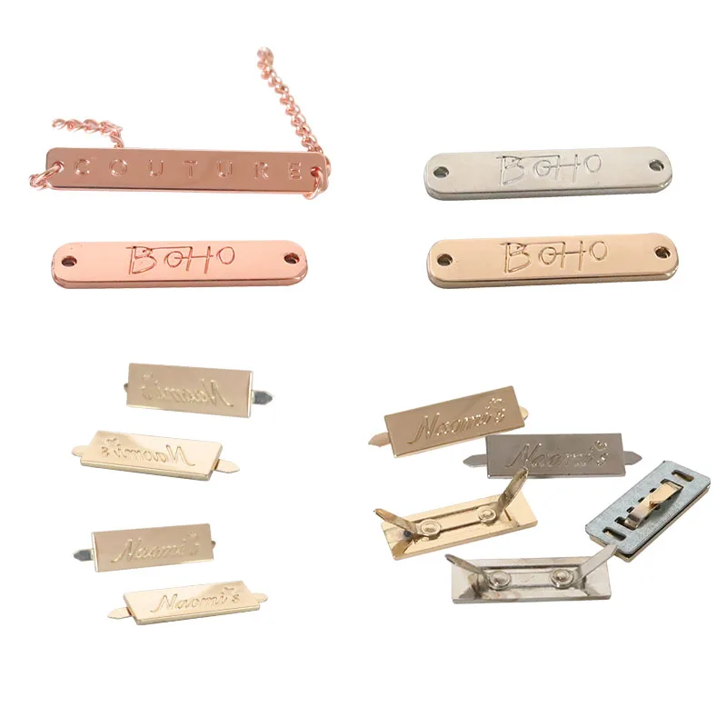

Custom big size engraved brand logo metal labels for furniture, Customized