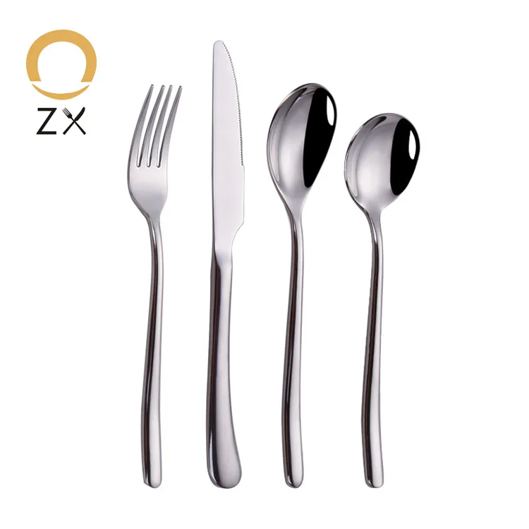 

High quality silverware stainless steel cutlery set bulk silver flatware set, Silver,or custom