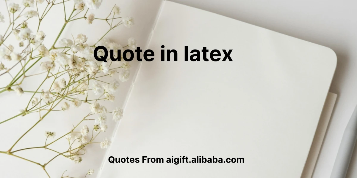 quote in latex