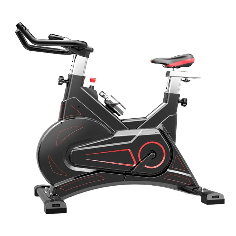 

exercise bike indoor cycling stationary bike cardio fitness adjustable magnetic resistance machines for home gym, Black