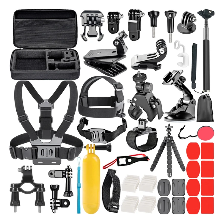 

58 In 1 Gopros Accessories Set For Go pro heros8 7 6 5 Monopod Selfie Stick Clip