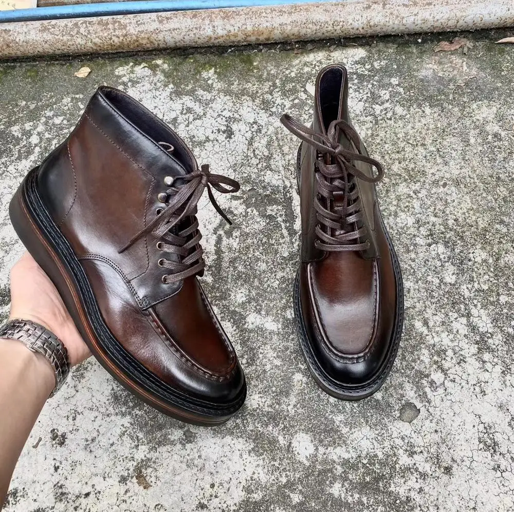 

High quality custom luxury adults men outdoor leather pointed dress boot for men