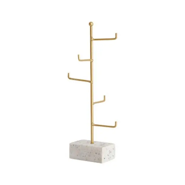 

Sell well new type Hanging Earrings Necklace Display Stand Desktop Decoration Jewelry Storage Shelf, Gold