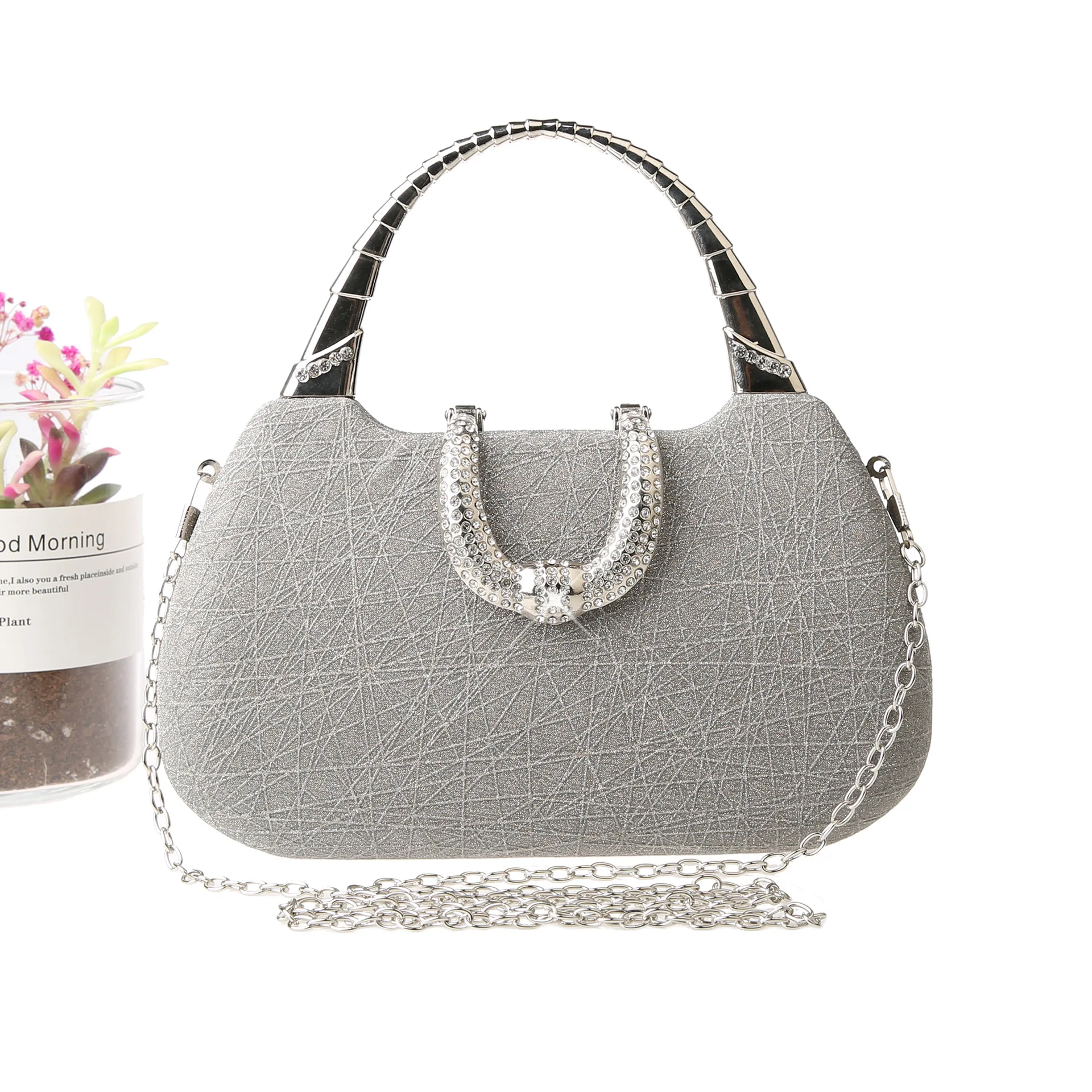 

Trendy Glitter Female Handbag Luxury Evening Clutch Bag For 2021, Customized color