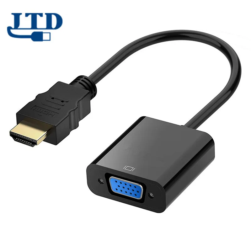 

Gold Plated 0.25m 1080P HDMI Male TO VGA Female adapter cable, Black