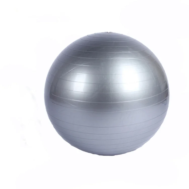 
2020 Hot Sale Fitness PVC Grey Yoga Ball 65cm Custom Logo Gym Yoga Balance Ball With Pump 