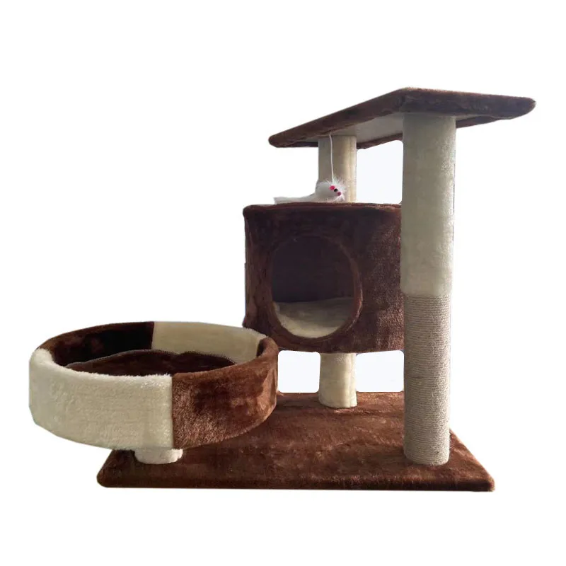 

Cat Tree Tower Plush Safety Cat Scratching Poles Condos Towers Trees House Furniture Cat Climbing Frame Scratch Board Pillar