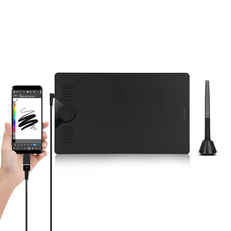 

Huion HS610 phone computer connect digital Graphic tablet online teaching PDF Word writing