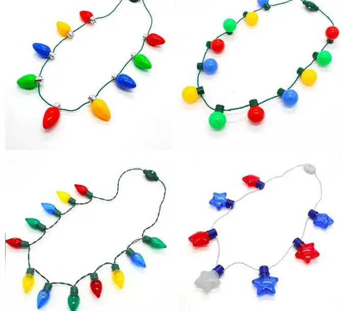 Christmas Lights Necklace 